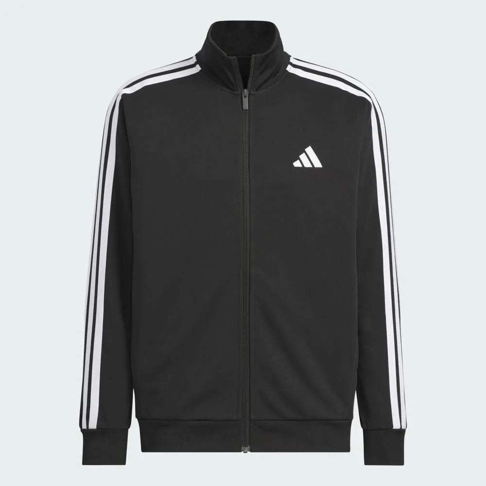 Спортивная куртка с тремя полосками, стандартного кроя, двойной вязки. Adidas, black — фото 4