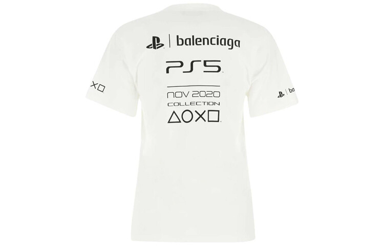 Футболка женская Balenciaga Playstation, белый — фото 2