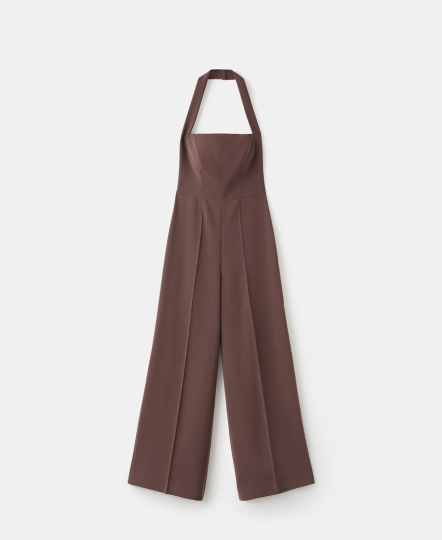 

Женский комбинезон с завязками на шее MANGO, Russet