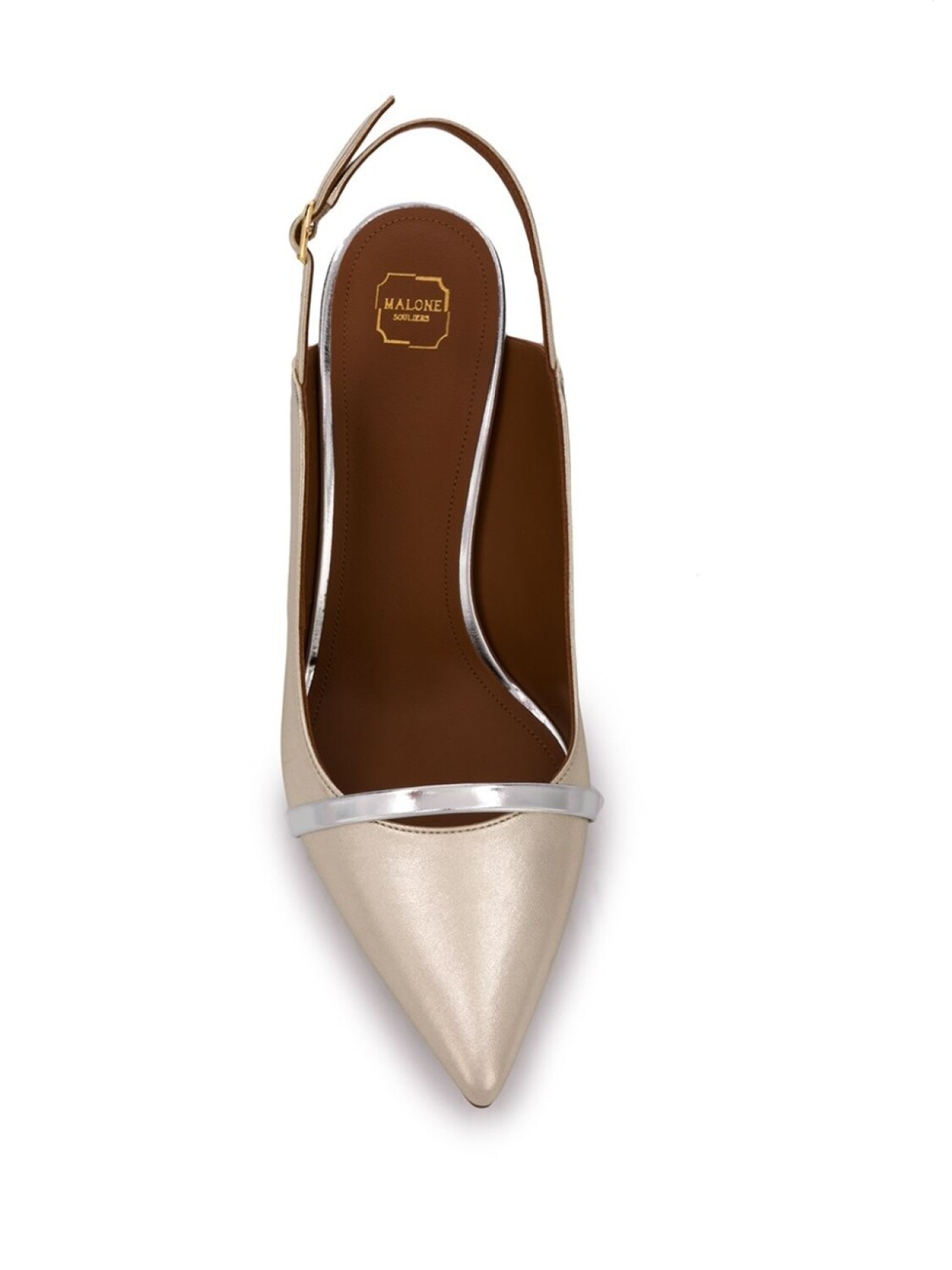 Malone Souliers туфли с заостренным носком, серебристый — фото 4