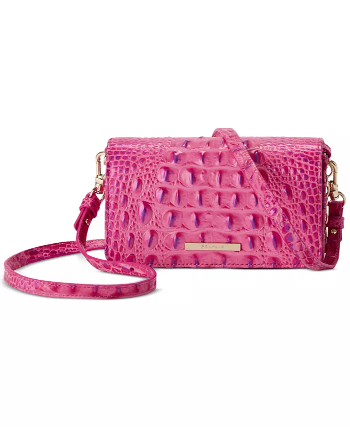 

Миниатюрная кожаная сумка-кроссбоди Minuette Melbourne Brahmin, розовый
