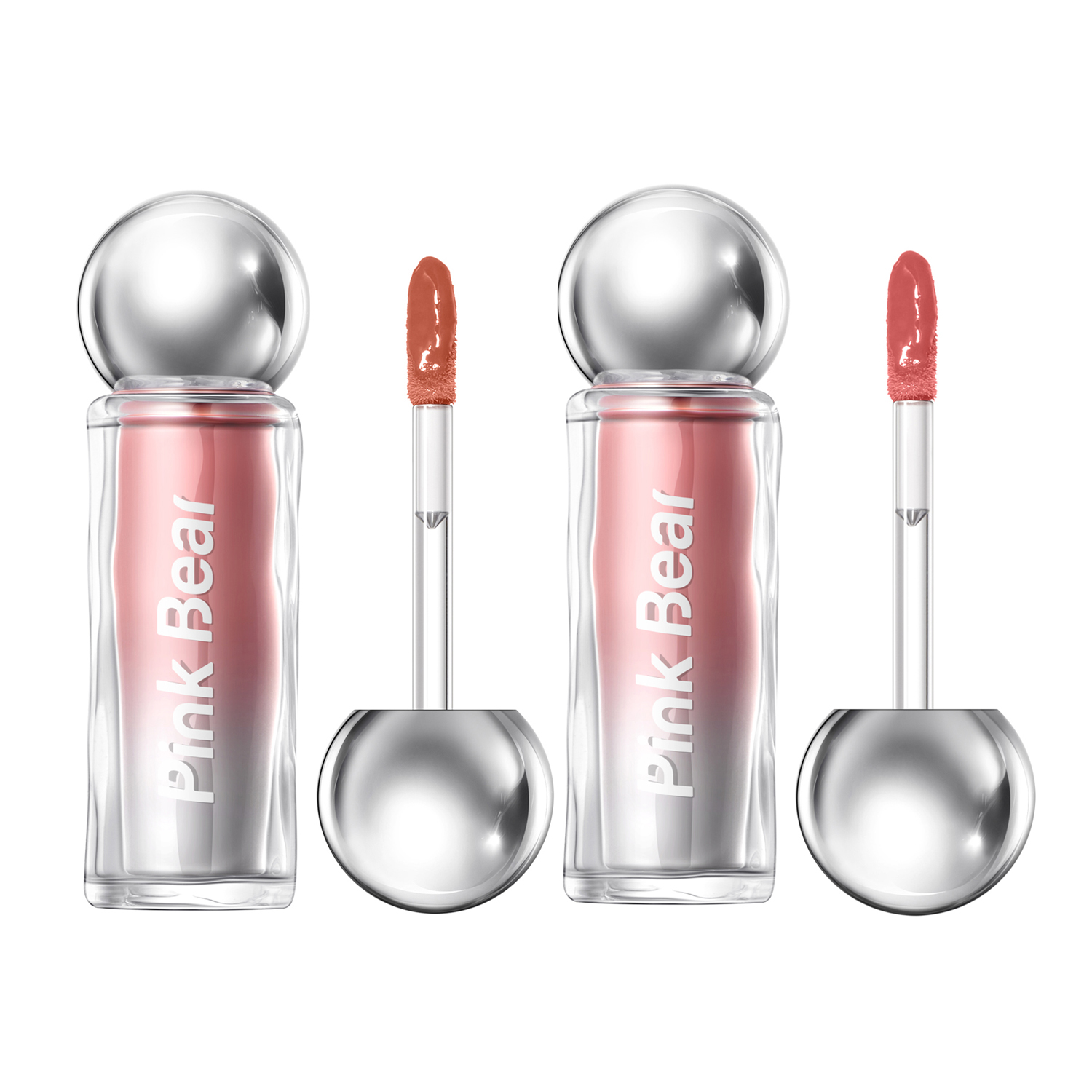 

Pink Bear Pinkbear миниатюрная лампочка цветная сыворотка для губ блеск для губ зеркальное покрытие глянцевый блеск для губ сияющий прозрачный уменьшает морщинки на губах