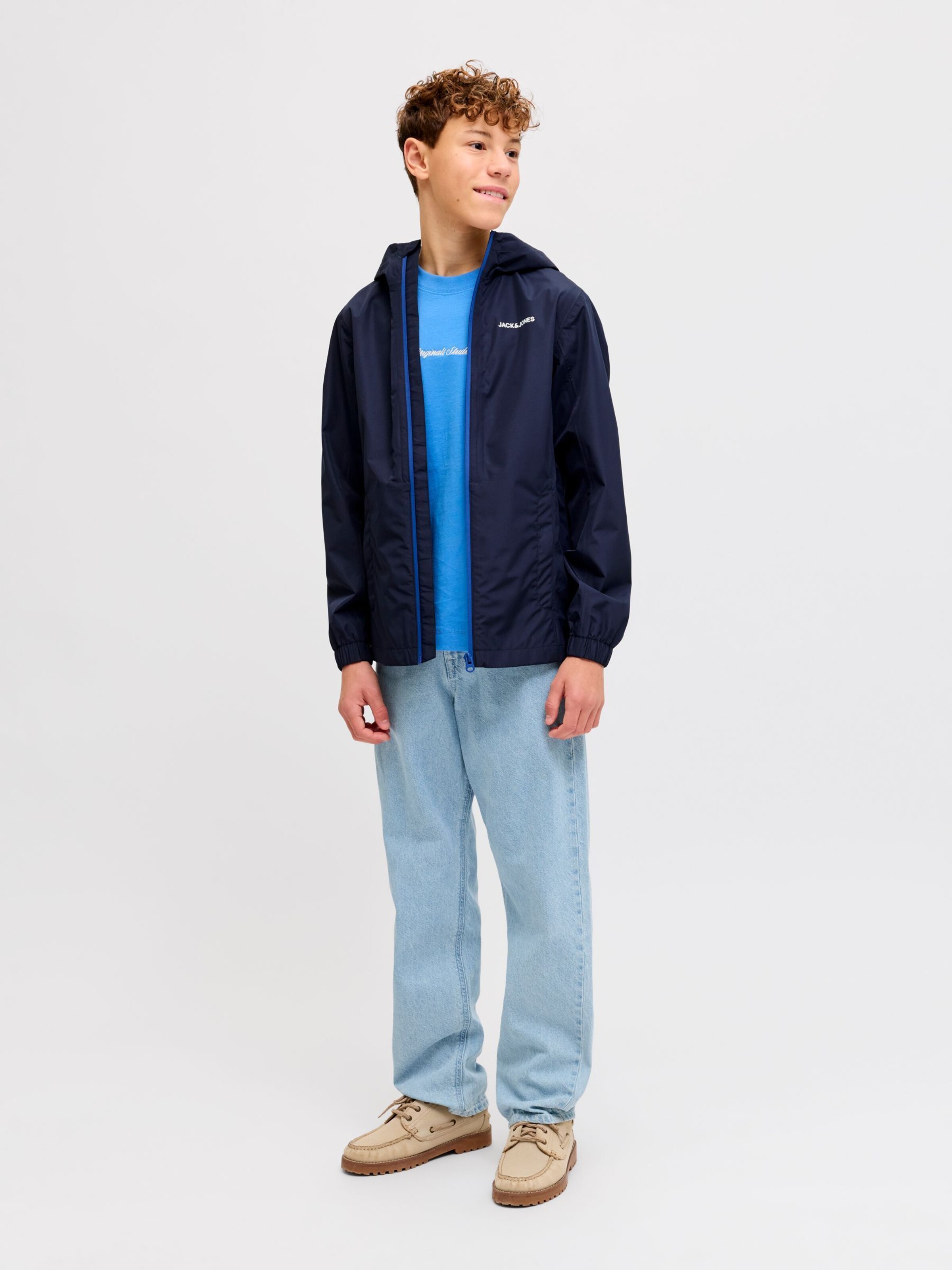 Jack & Jones Junior Куртка для межсезонья в цвете Navy — фото 4