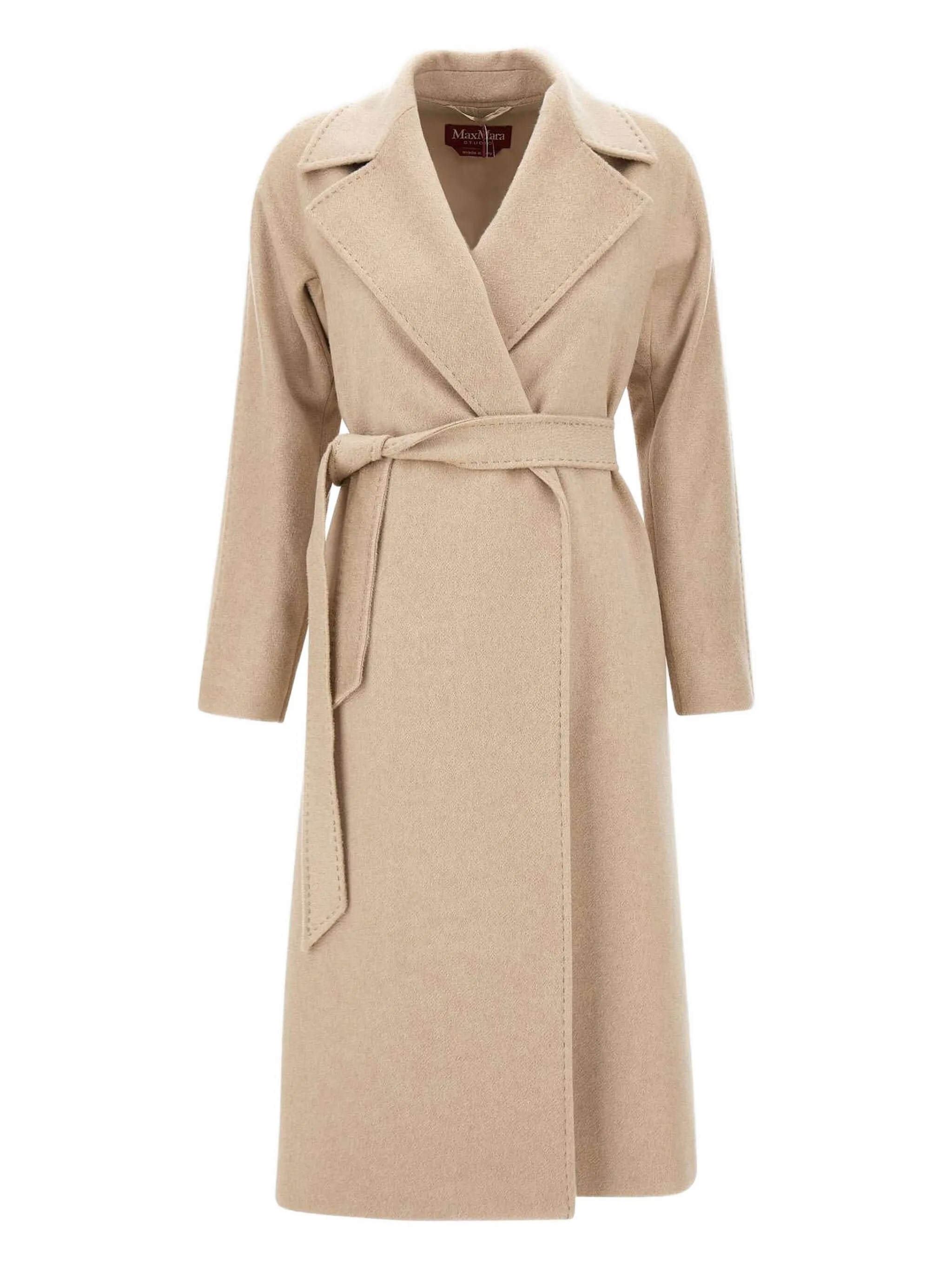 

Пальто umido с завязками на лацканах Max Mara, нейтральный