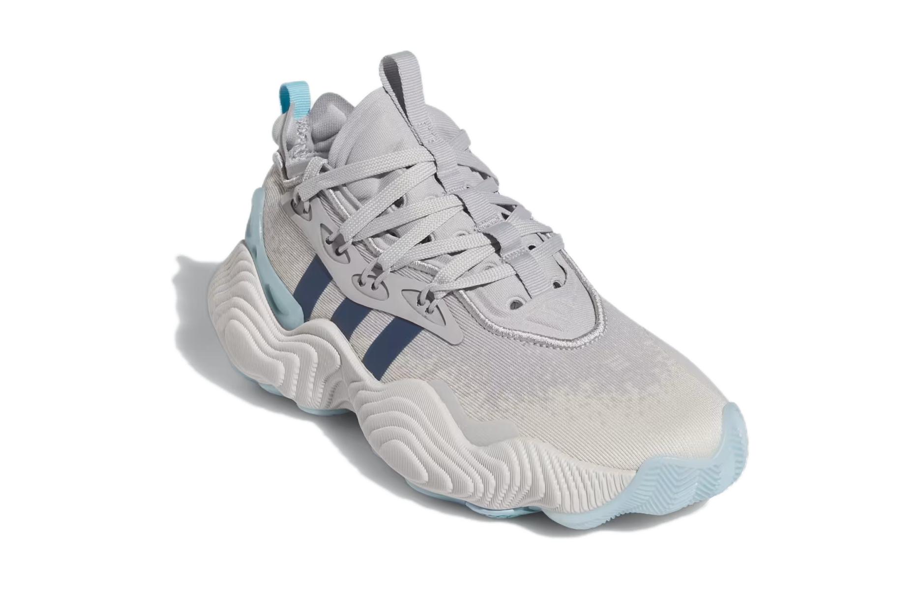 Adidas Trae Young 3 Серый Предварительно использованный Чернильно-серый GS, Серый Белый — фото 4