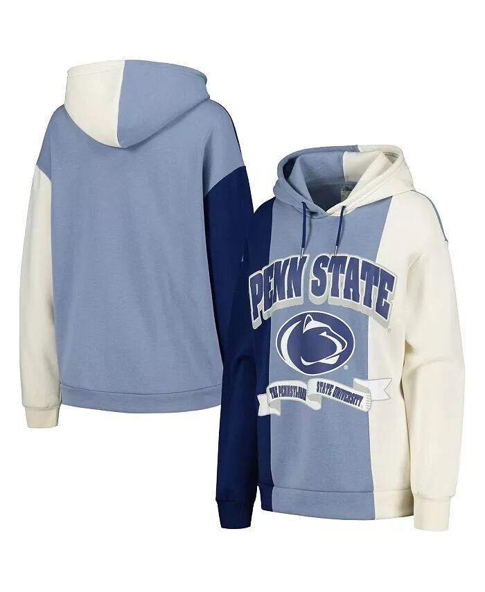 

Женская темно-синяя толстовка с капюшоном Penn State Nittany Lions Hall of Fame с цветными блоками Gameday Couture