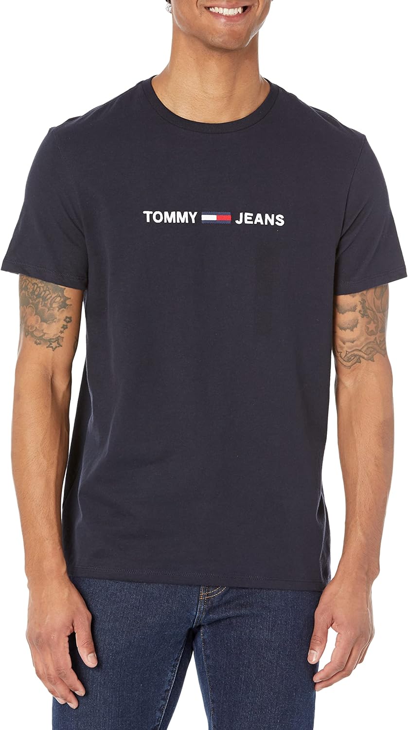 

Мужская футболка с короткими рукавами и логотипом Tommy Jeans от Tommy Hilfiger, Sky Captain