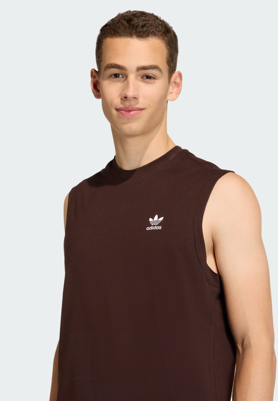 Рубашка ADIDAS ORIGINALS Trefoil Essentials, шоколадный — фото 4
