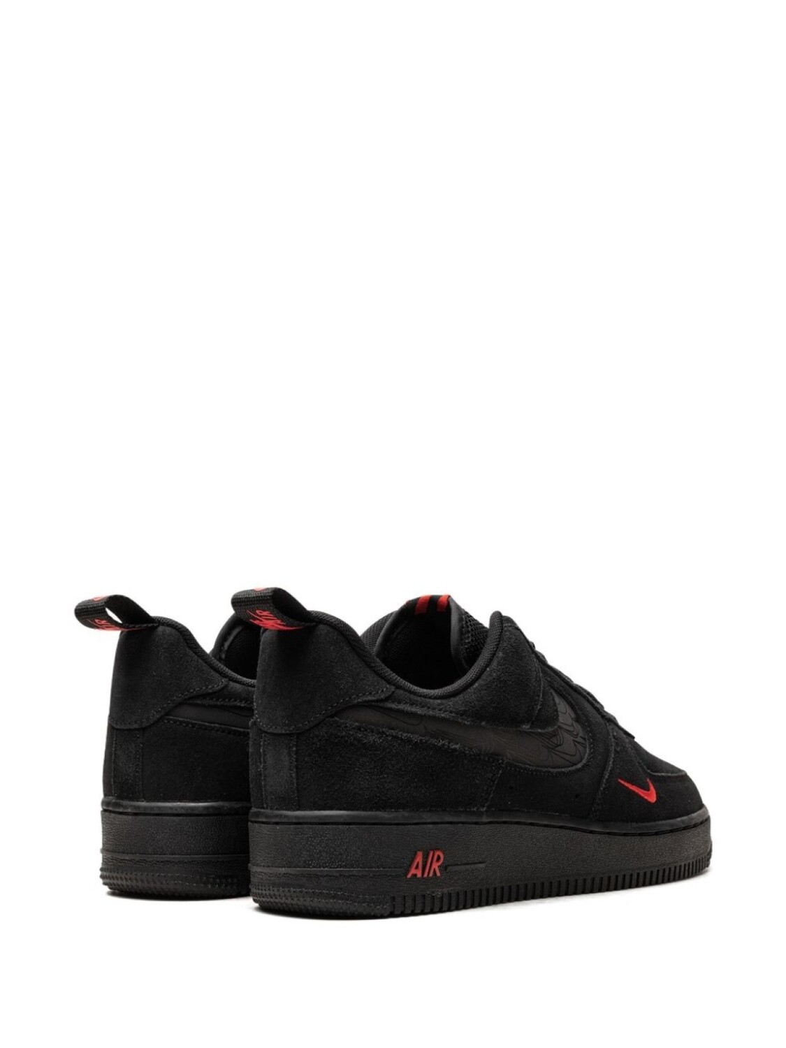 Nike кроссовки Air Force 1 Low Multi Swoosh Black/Crimson, черный — фото 4