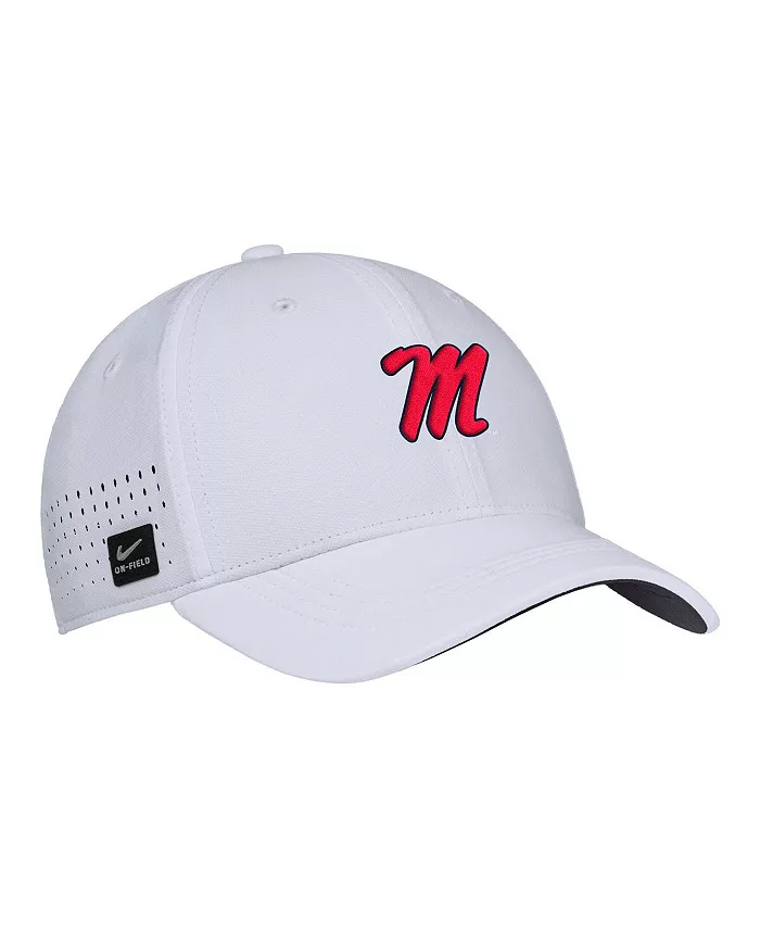 

Мужская белая бейсболка Ole Miss Rebels 2025 On-Field Performance Flex Nike