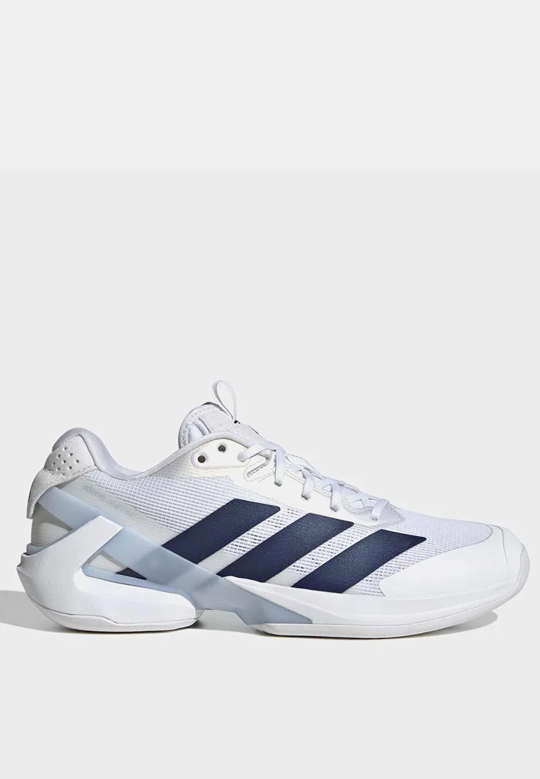 Кроссовки теннисные, Adizero Ubersonic 5, Adidas, белый/темно-синий