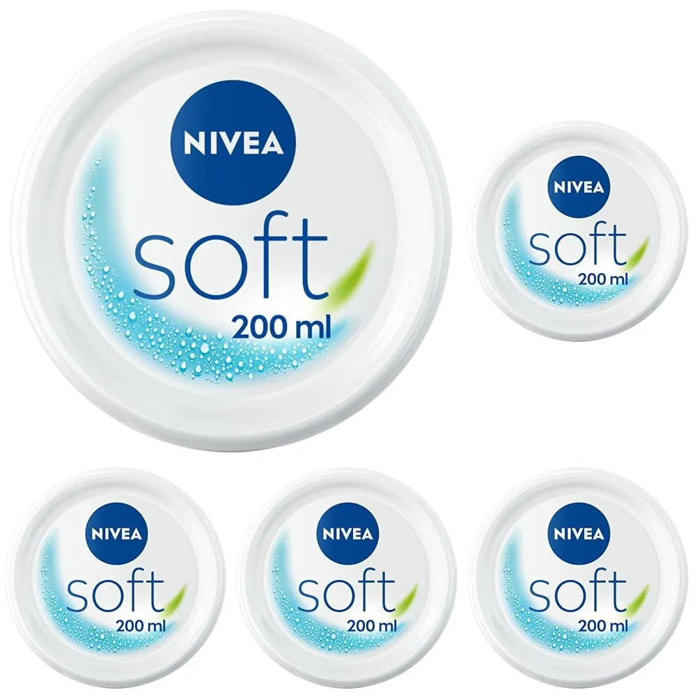 Интенсивный увлажняющий крем NIVEA Soft 3-в-1, 200 мл (5 шт.) Nivea