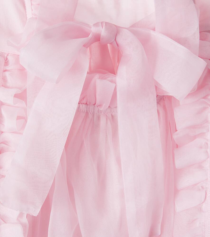 Платье из шелкового органа с бантовыми деталями Petite Amalie, Ice Pink — фото 2