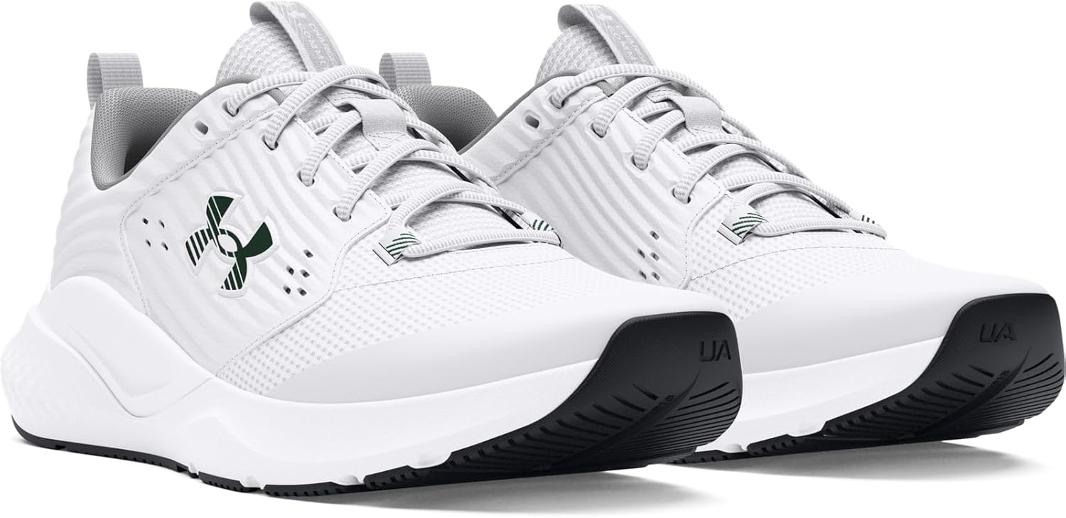 Кроссовки для тренинга Under Armour Men's Charged Commit Tr 3, белый/зеленый/серый/светло-серый — фото 3