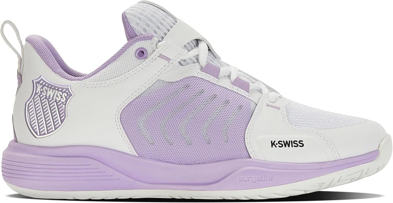 Кроссовки теннисные K-Swiss Ultrashot Team, белые/фиолетовые/черные