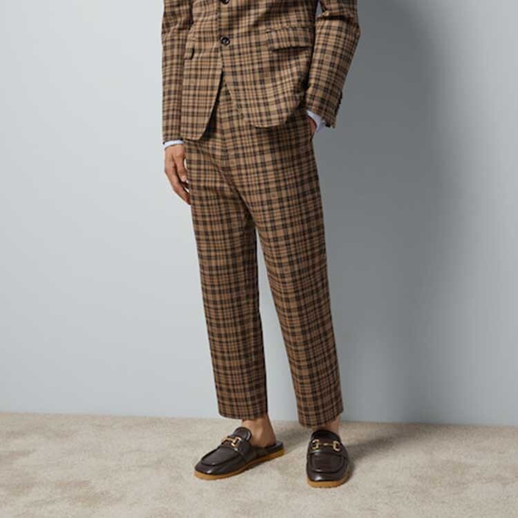 Брюки повседневные Gucci коричневые, мужские, коричневый — фото 3