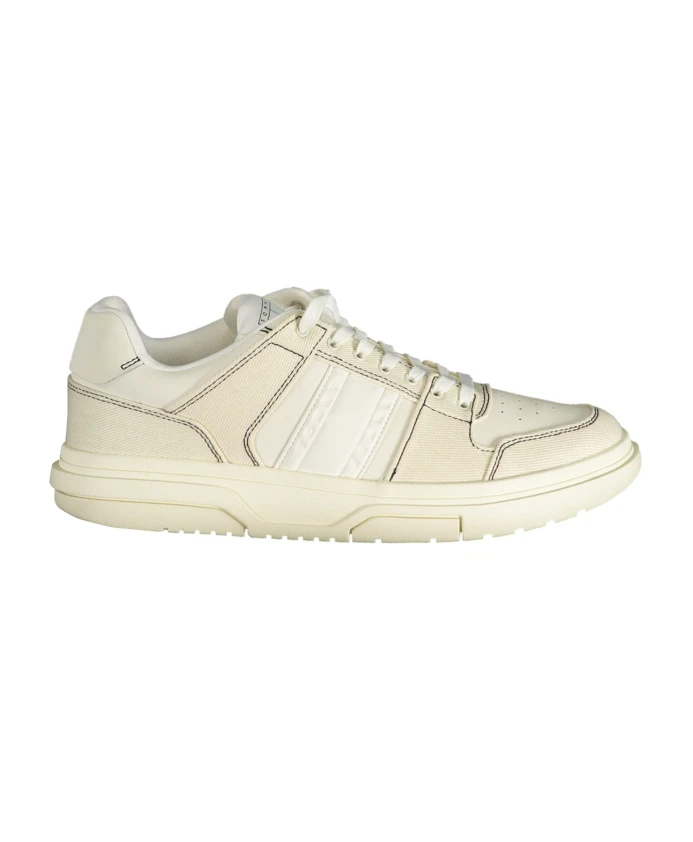 

Спортивные белые кроссовки на шнуровке с контрастными деталями. Tommy Hilfiger, белый