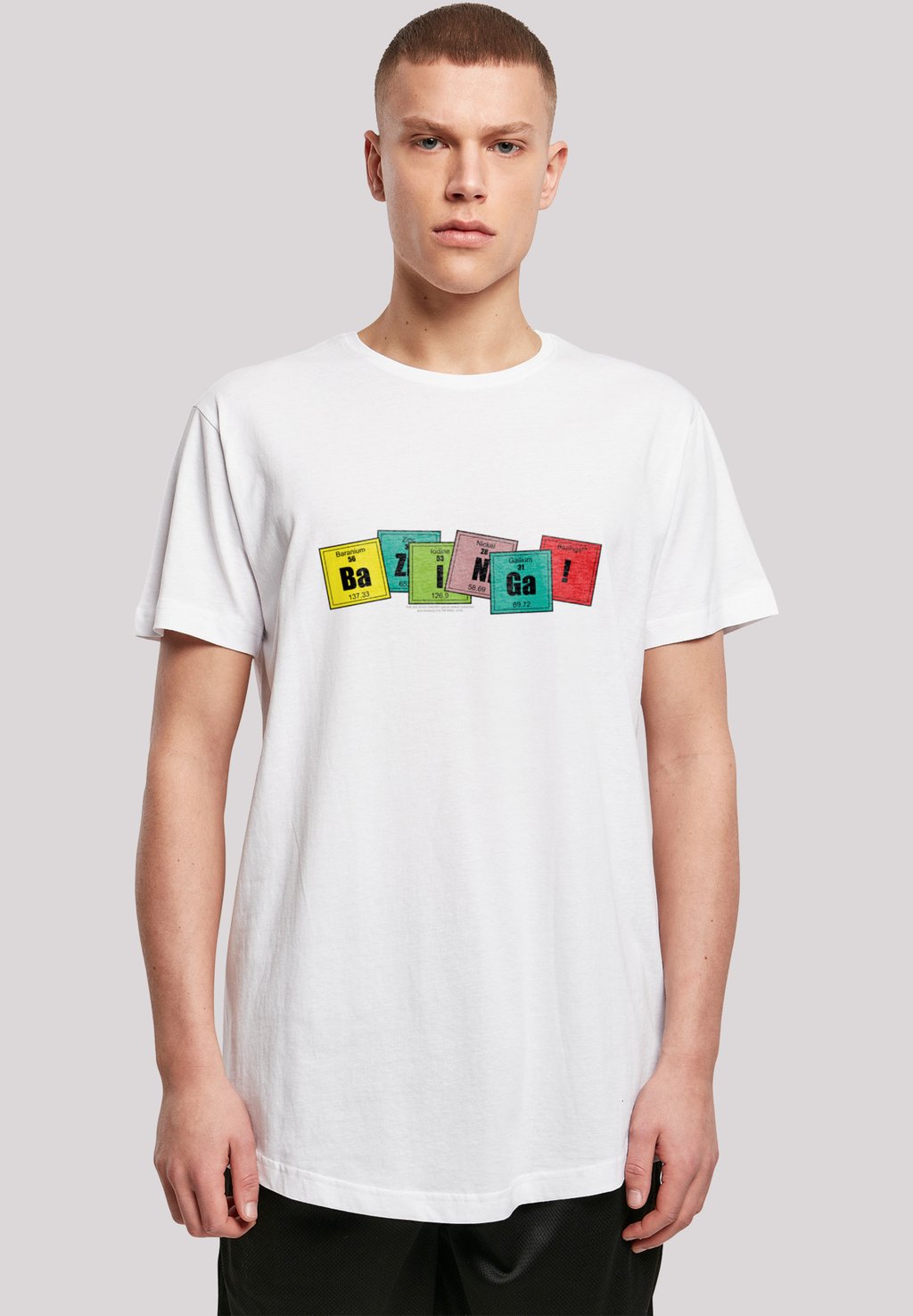 

Футболка с принтом BIG BANG THEORY BAZINGA ELEMENTS F4NT4STIC, белый