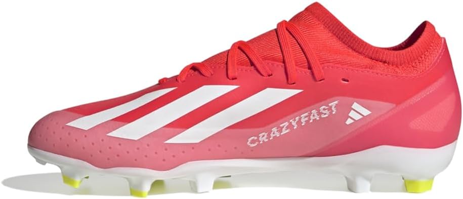 Кроссовки Adidas Unisex-Adult X Crazyfast League Firm Ground, белый/красный/желтый — фото 3