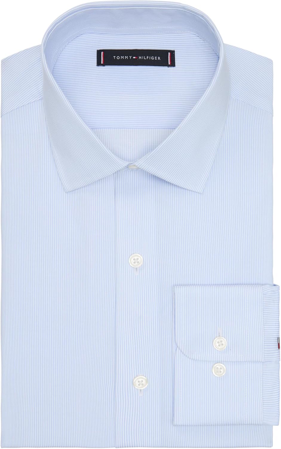 Мужская классическая рубашка Tommy Hilfiger Essentials, классический синий — фото 3