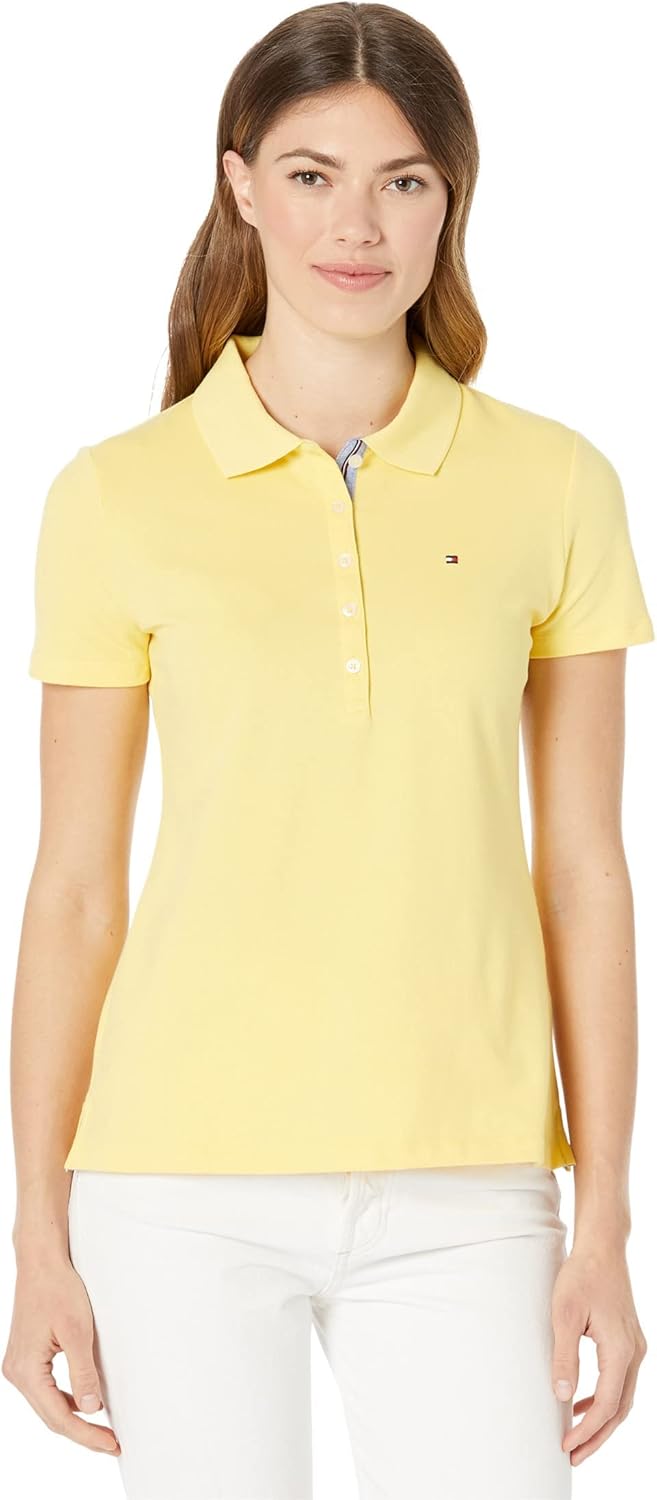 

Женское классическое поло Tommy Hilfiger Core Pique с коротким рукавом (стандартные и большие размеры), Snapdragon