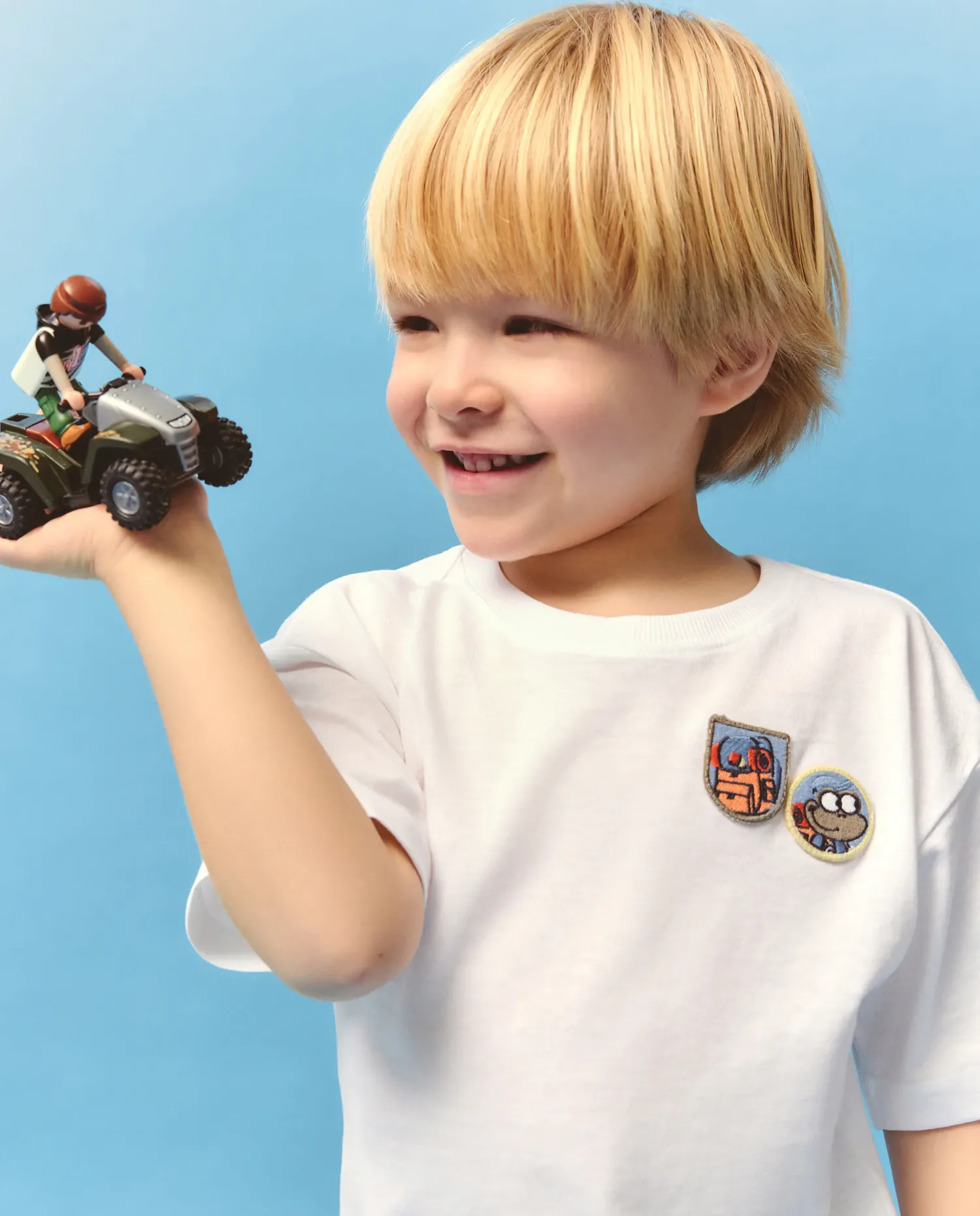 Рубашка с коротким рукавом для мальчика с принтом Kids El Corte Inglés, белый — фото 2