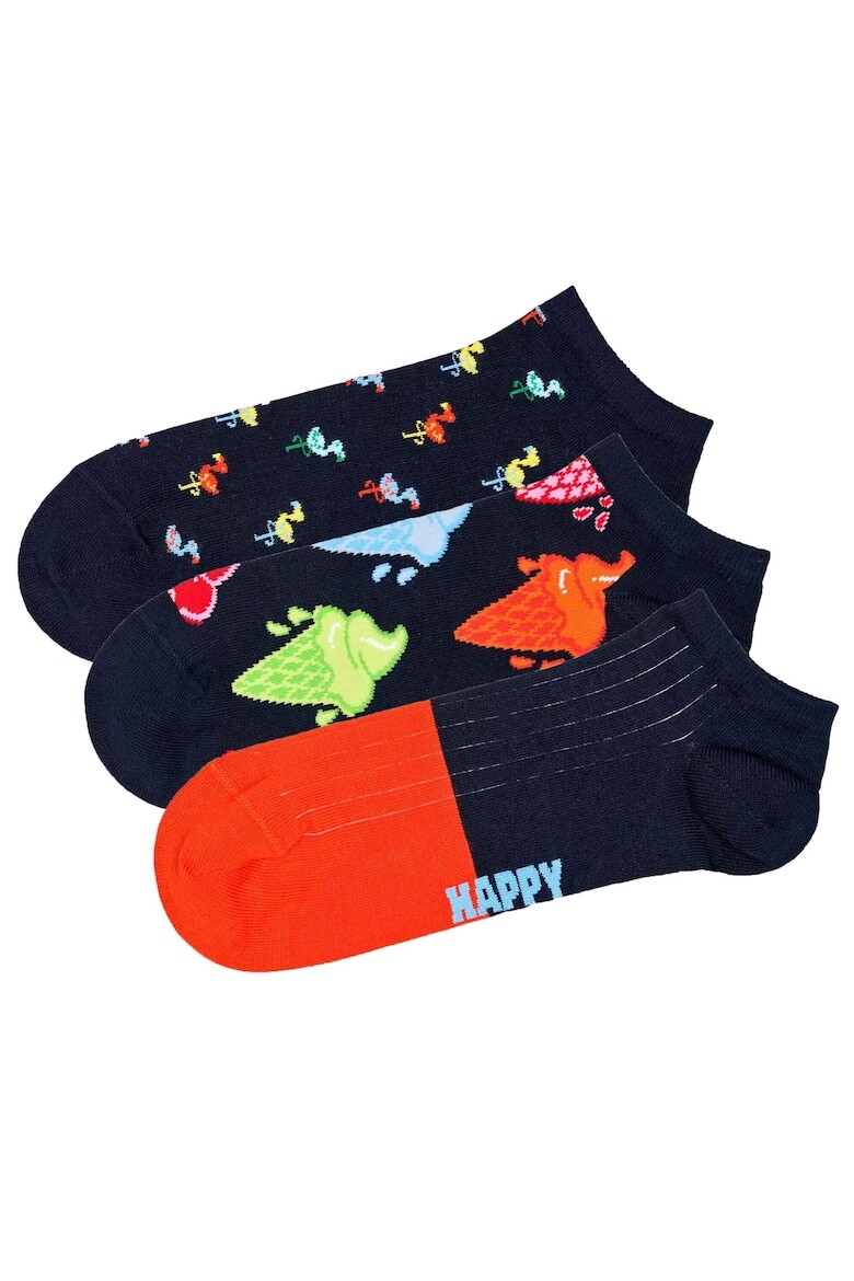 

Носки до щиколотки — 3 пары Happy Socks, синий