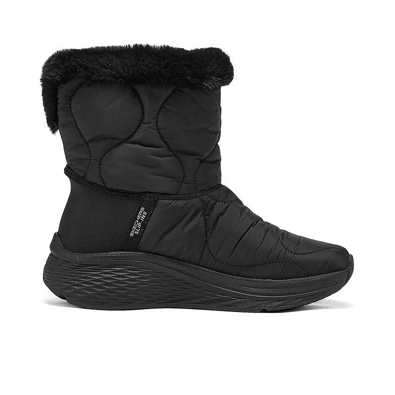 Зимние ботинки женские Skechers стеганые на платформе, черный — фото 2