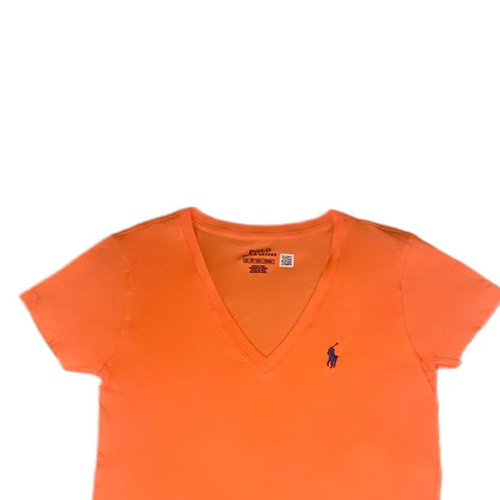 Футболка Polo Ralph Lauren V-Neck, оранжевый — фото 4