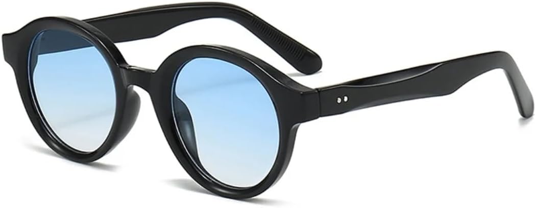 

Солнцезащитные очки для мужчин и женщин - защита UV400 - круглые, конфетного цвета, с леопардовым принтом и заклепками, для занятий спортом на открытом воздухе и вождения DSVIGF, Black Blue Gradient