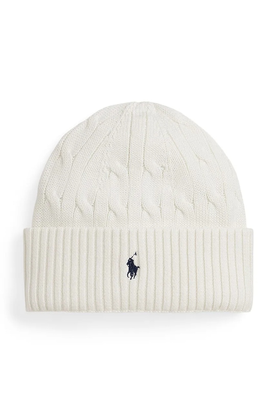 

Детская хлопковая шапочка Polo Ralph Lauren, бежевый