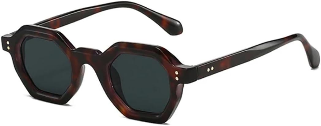 

Солнцезащитные очки с защитой UV400 | Маленькие заклепки, леопардовый принт, синий | для женщин и мужчин, для занятий спортом на открытом воздухе и вождения LXLHWN, Leopard Grey