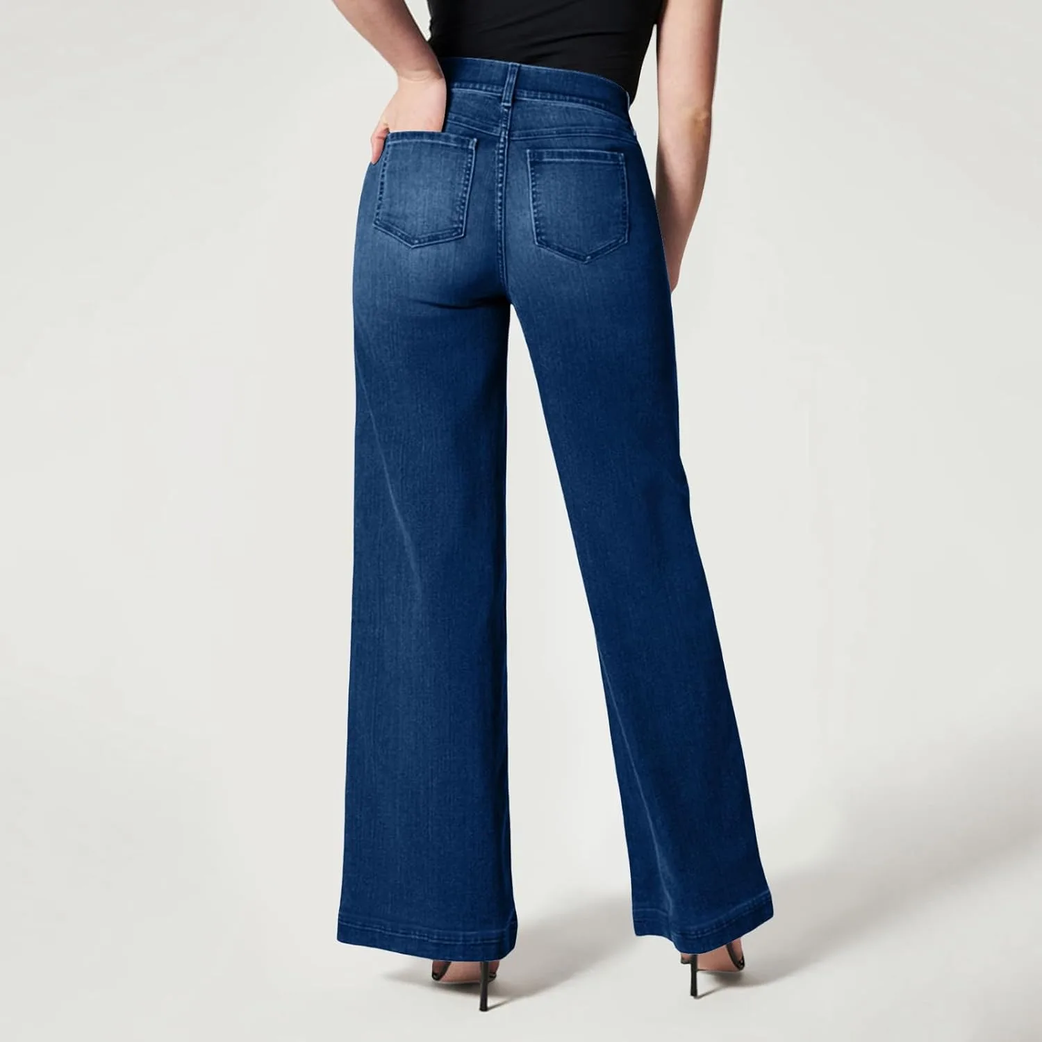 Джинсы женские Wide Leg High Waisted Stretch — фото 3