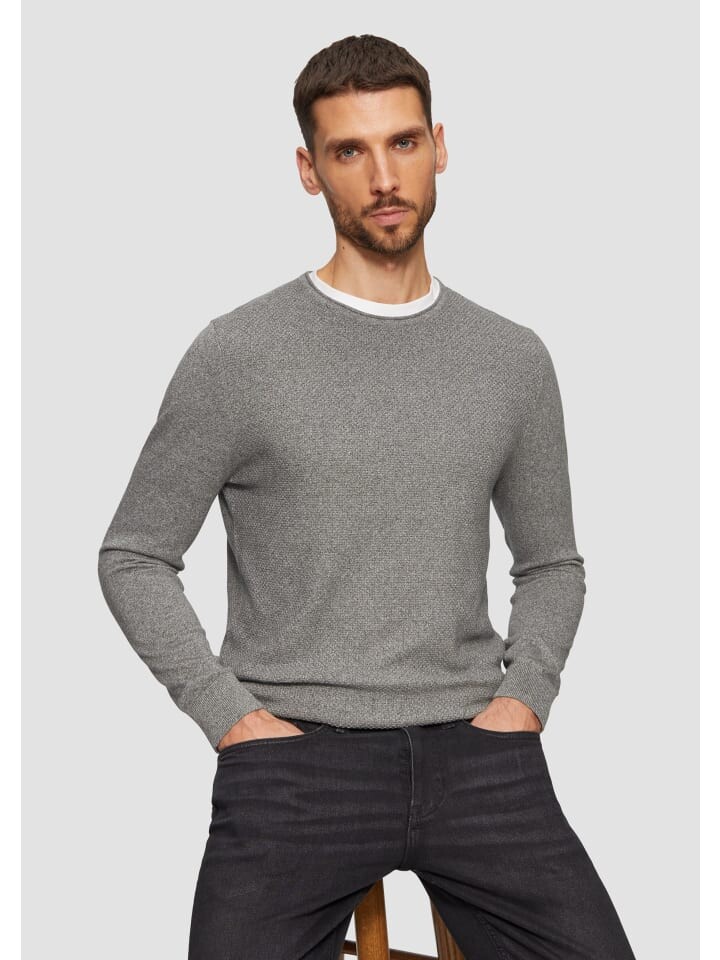 

Пуловер s.Oliver Strickpullover langarm, серый