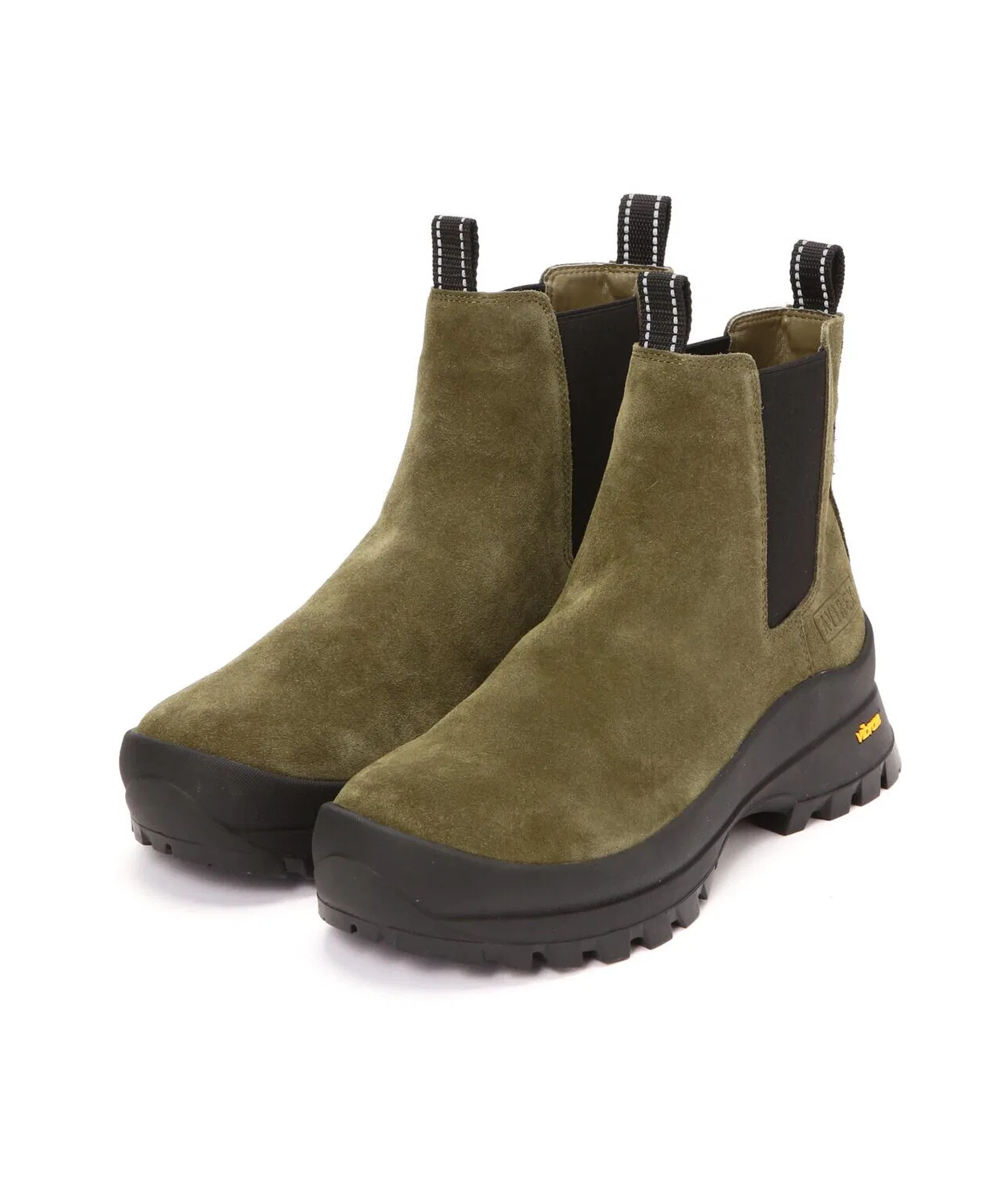 Ботинки AVIREX SIDE GORE BOOTS на тракторной подошве, цвет оливковый