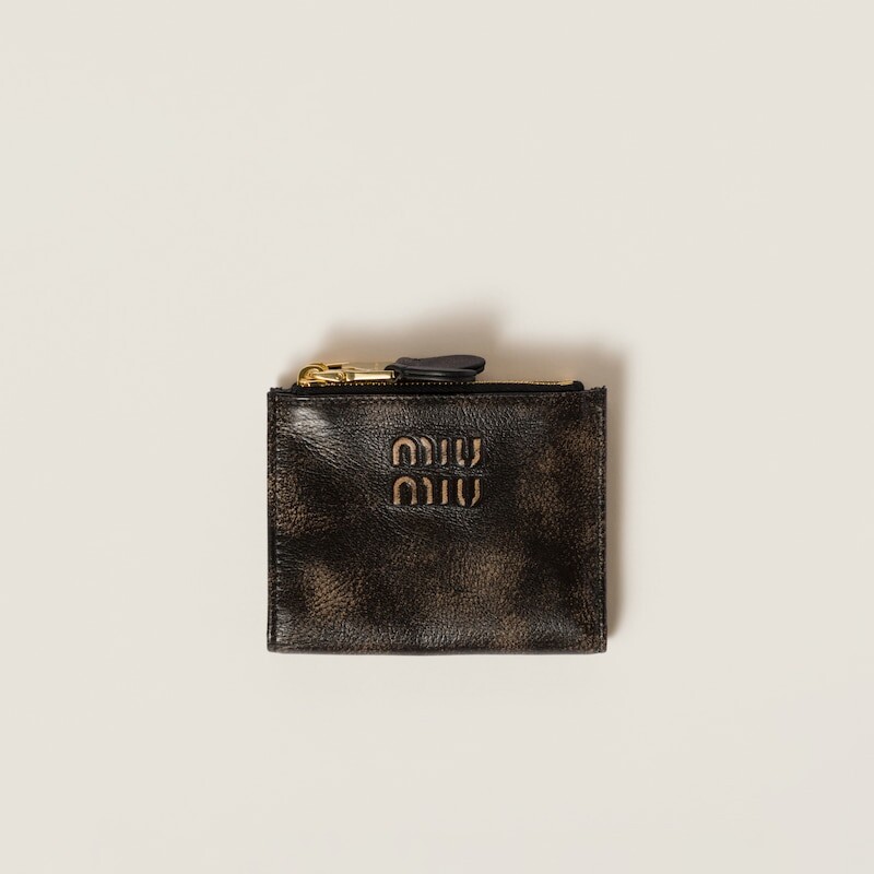 

Маленький кошелек из кожи наппа Miu Miu, черный