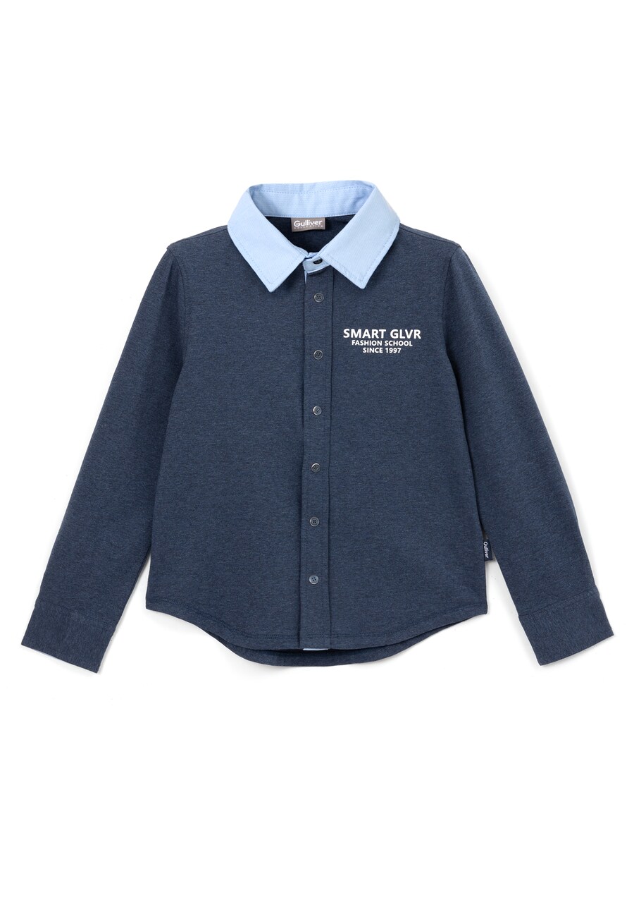 

Рубашка обычного кроя на пуговицах Gulliver, цвет Blue/Dark blue