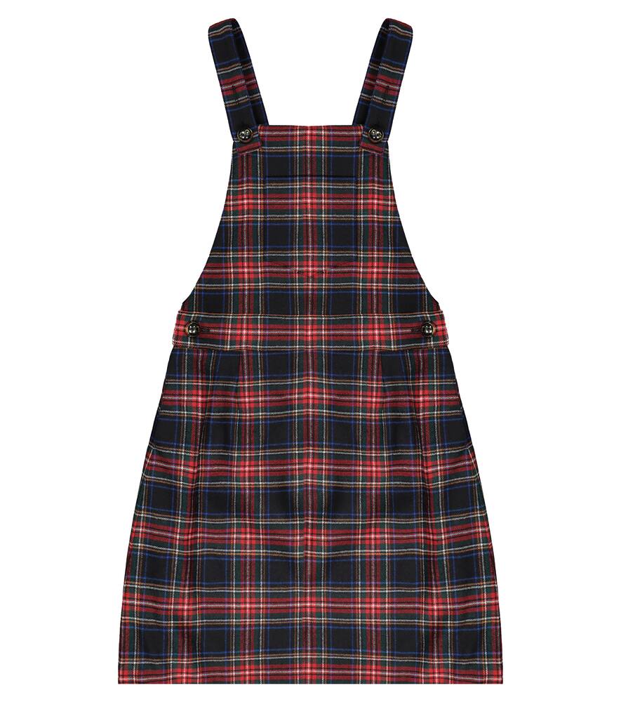 

Проверенное платье из стрейчевой шерстяной смеси Dolce&Gabbana Kids, Check-Tartan