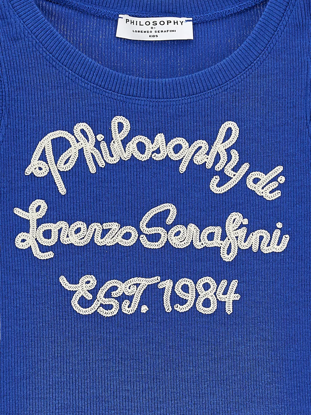 Топ с оборками Philosophy Di Lorenzo Serafini Kids, синий — фото 3
