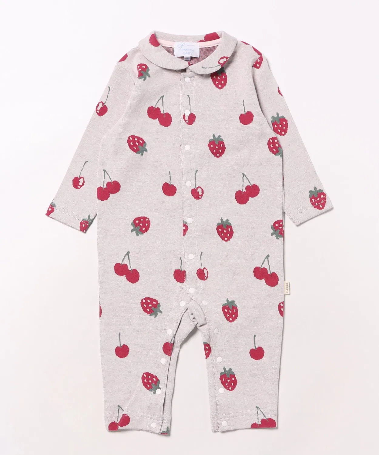 Детский комбинезон Fruit Jacquard с длинным рукавом, хлопок, розовый