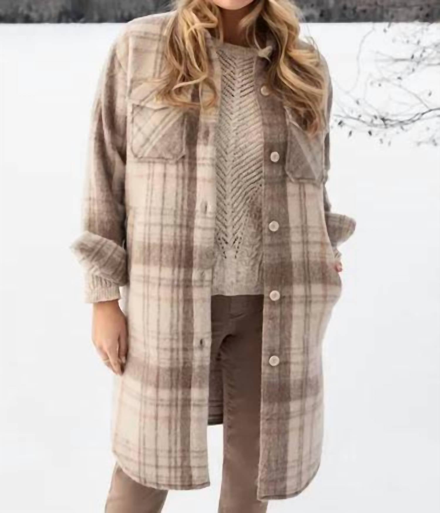 

Длинная куртка с заниженными плечами цвета Camel TRIBAL
