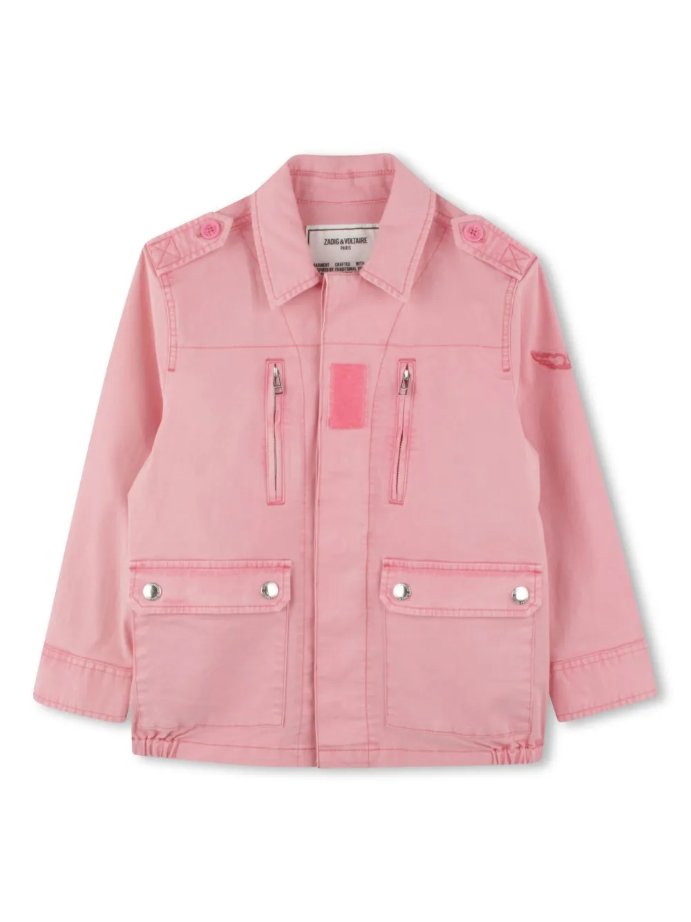 

Куртка с вышивкой Zadig & Voltaire Kids, розовый