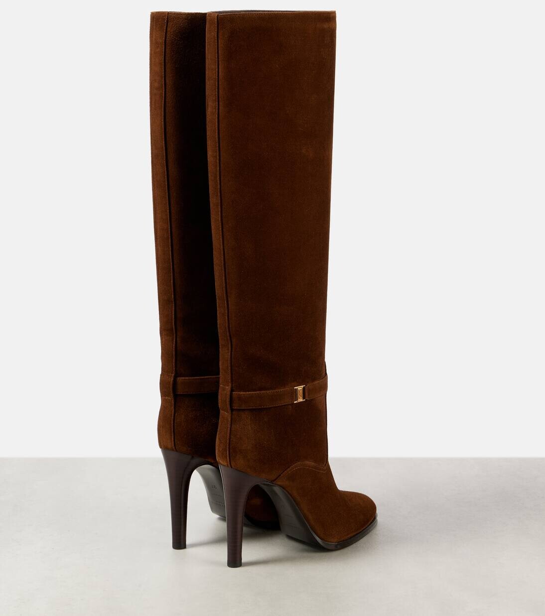 Сапоги Diane 100 из замши до колена Saint Laurent, цвет paris texas — фото 2