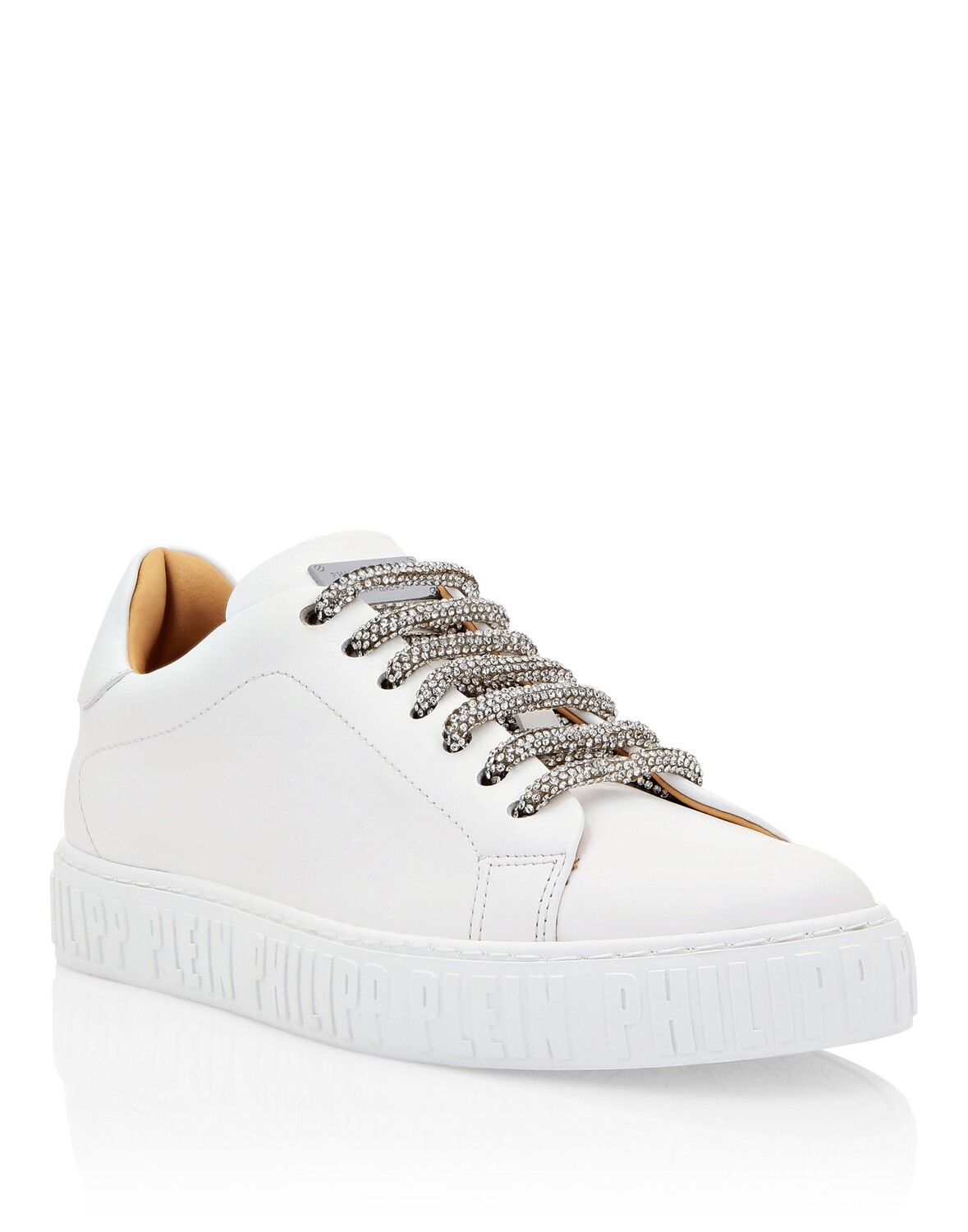 

Базовые кроссовки Lo-Top с кристаллами Philipp Plein, белый