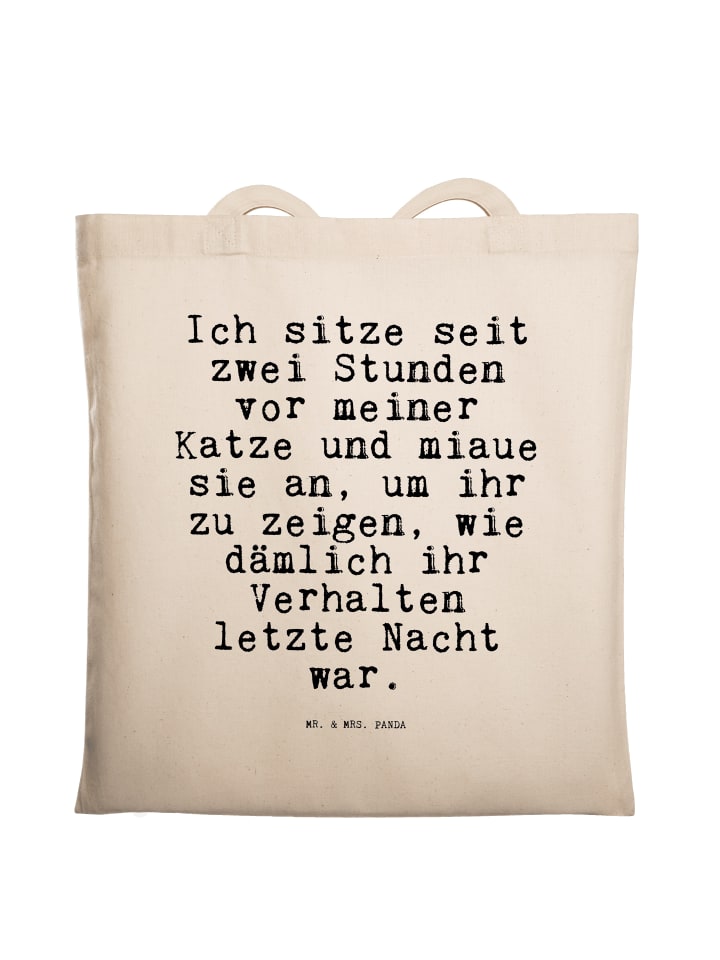 

Сумка-шоппер. Я сижу уже два... с поговоркой в кремовом цвете. Mr. & Mrs. Panda