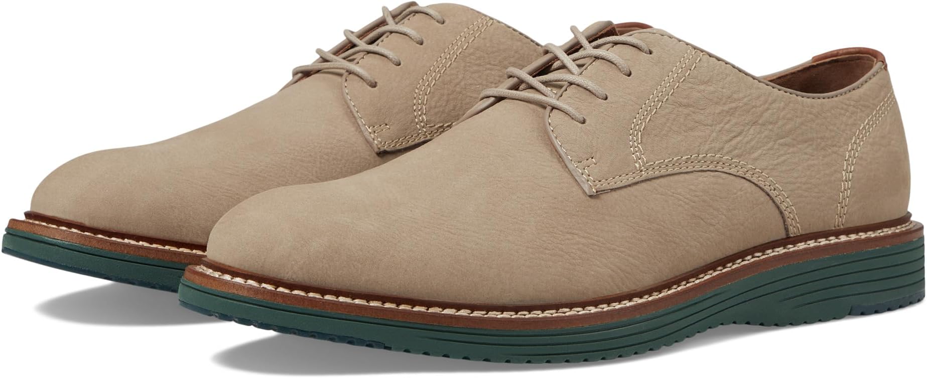 

Оксфорды Johnston & Murphy Upton Plain Toe, цвет Taupe Nubuck