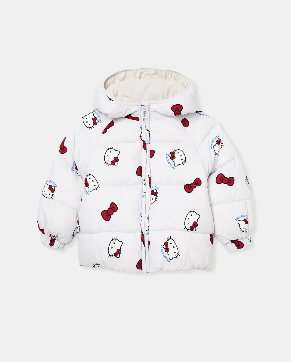 

Верхняя одежда типа пуховика с лицензированным принтом HELLO KITTY для девочки Kids El Corte Inglés, серый