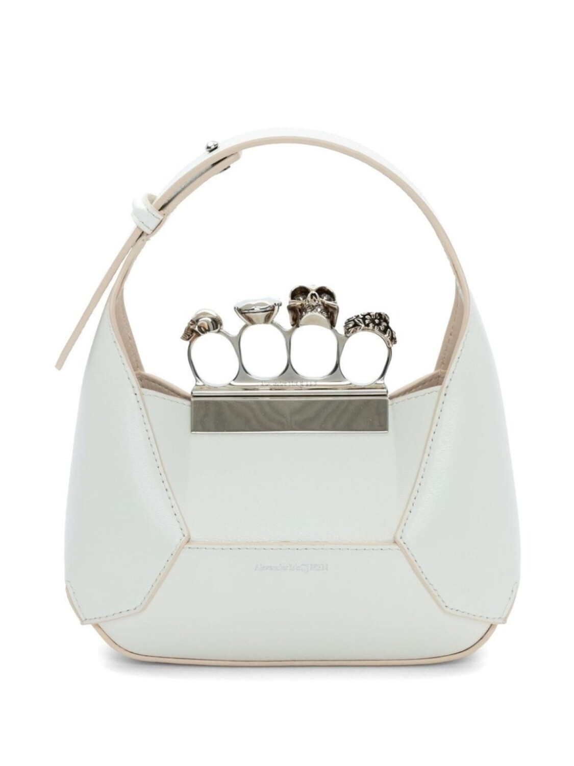 

Alexander McQueen мини-сумка Jewelled Hobo, белый