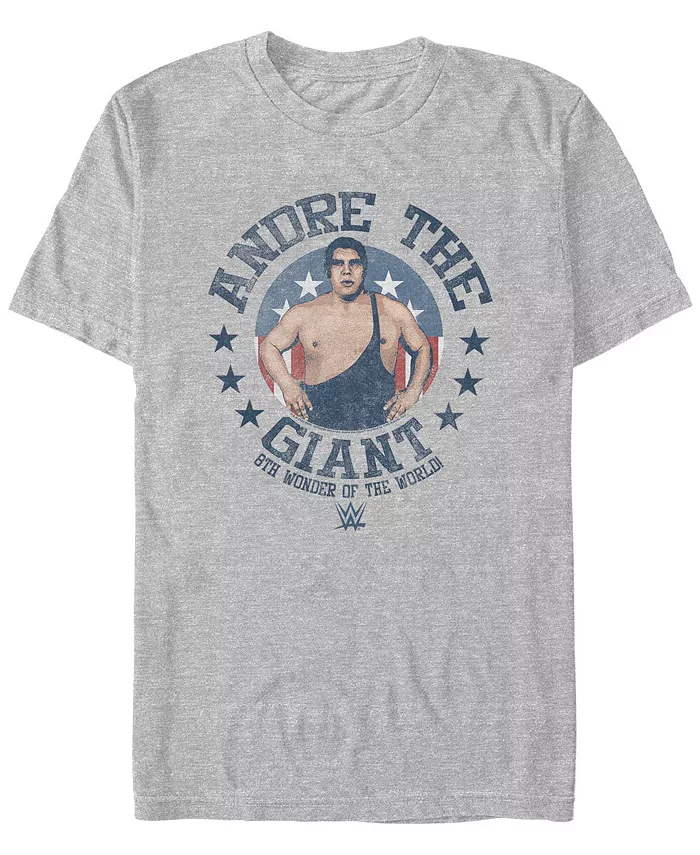 

Мужская футболка с коротким рукавом WWE Andre Retro Giant Fifth Sun, серый