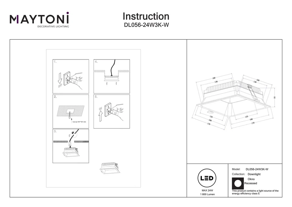 

Потолочный светильник Maytoni GmbH, белый